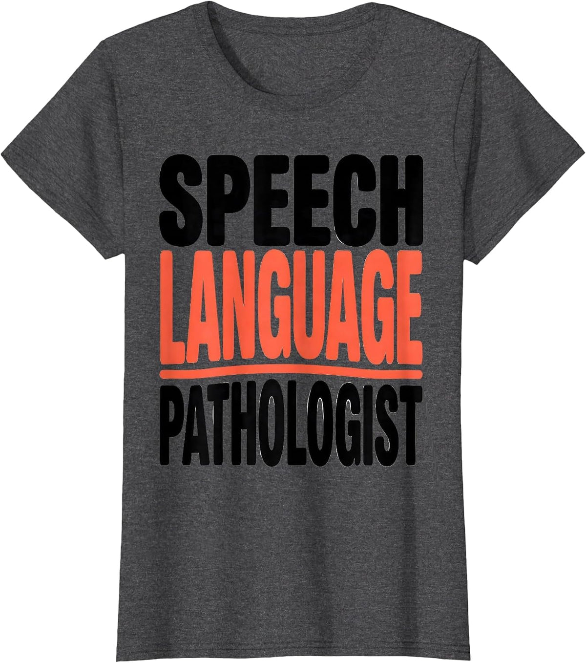 Women's Speech Language Pathologist Retro Floral SLP Therapist T-Shirt - Dark Heather Grey