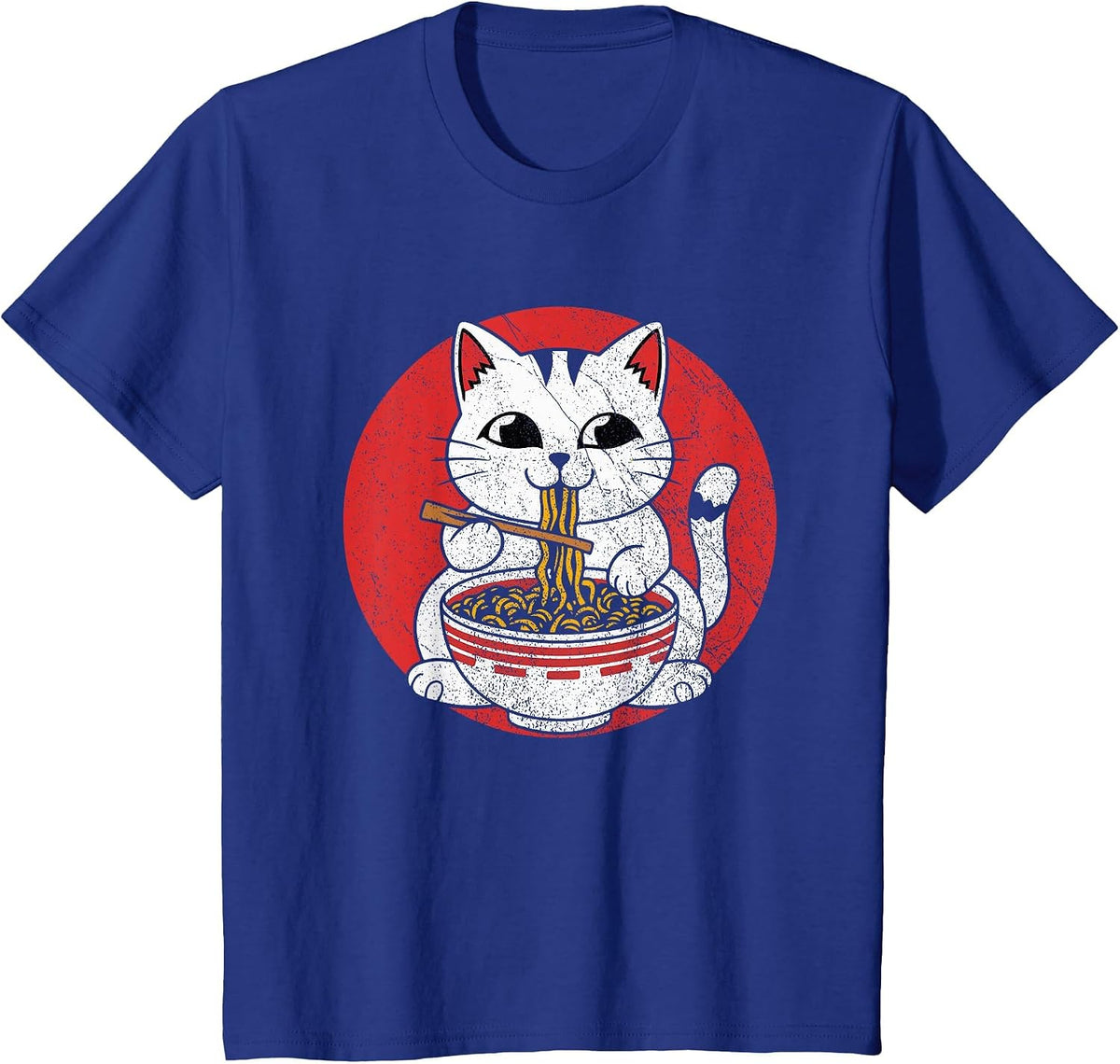 Ramen Cat T-Shirt - Royal Blue