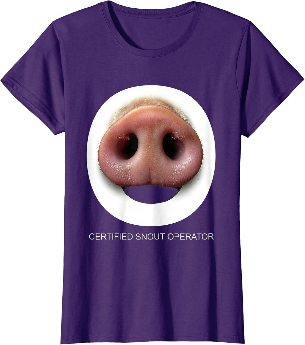 Women's Certified Snout Operator Funny Guinea Pig Lover Pet T-Shirt - Purple