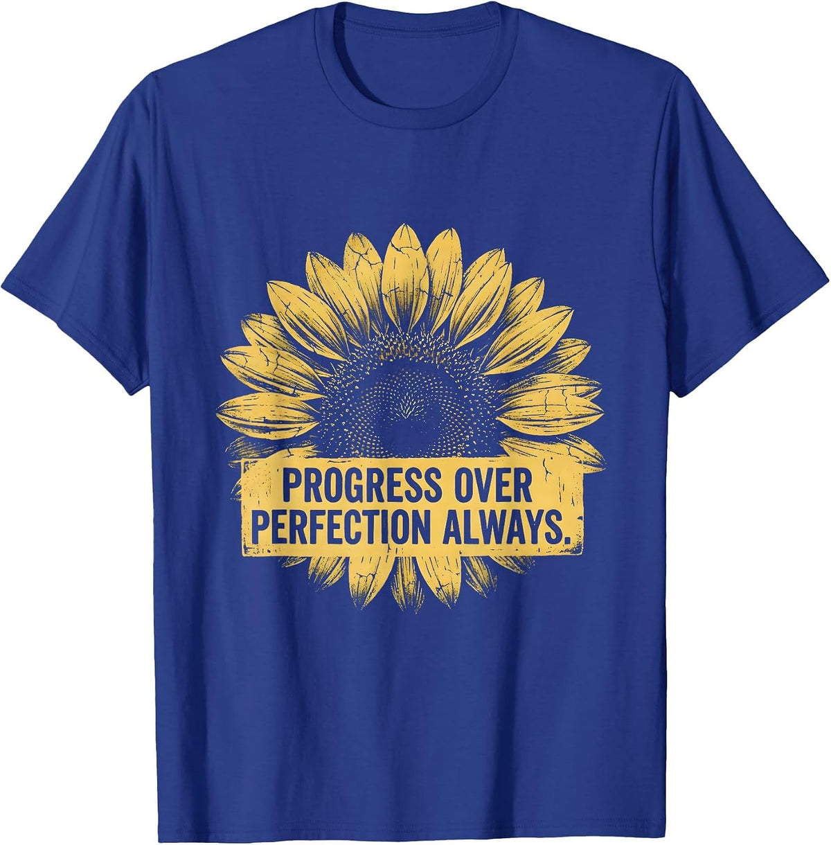 Progress Over Perfection Special Education Teacher T-Shirt - Royal Blue