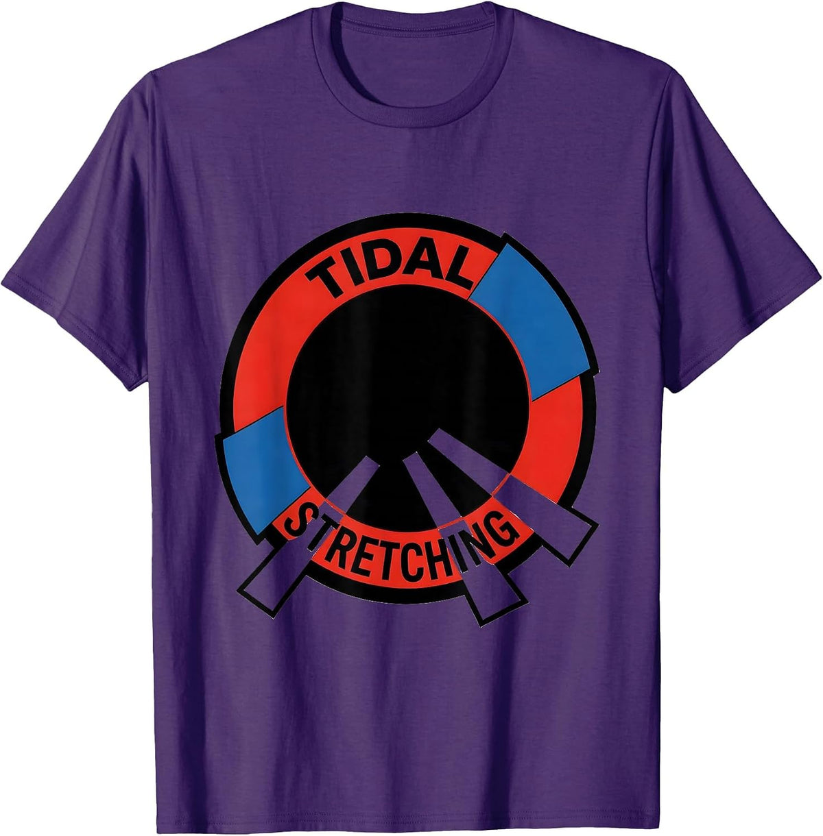 Tidal Stretching Bauhaus Modernist Black Hole Astrophysics T-Shirt - Purple