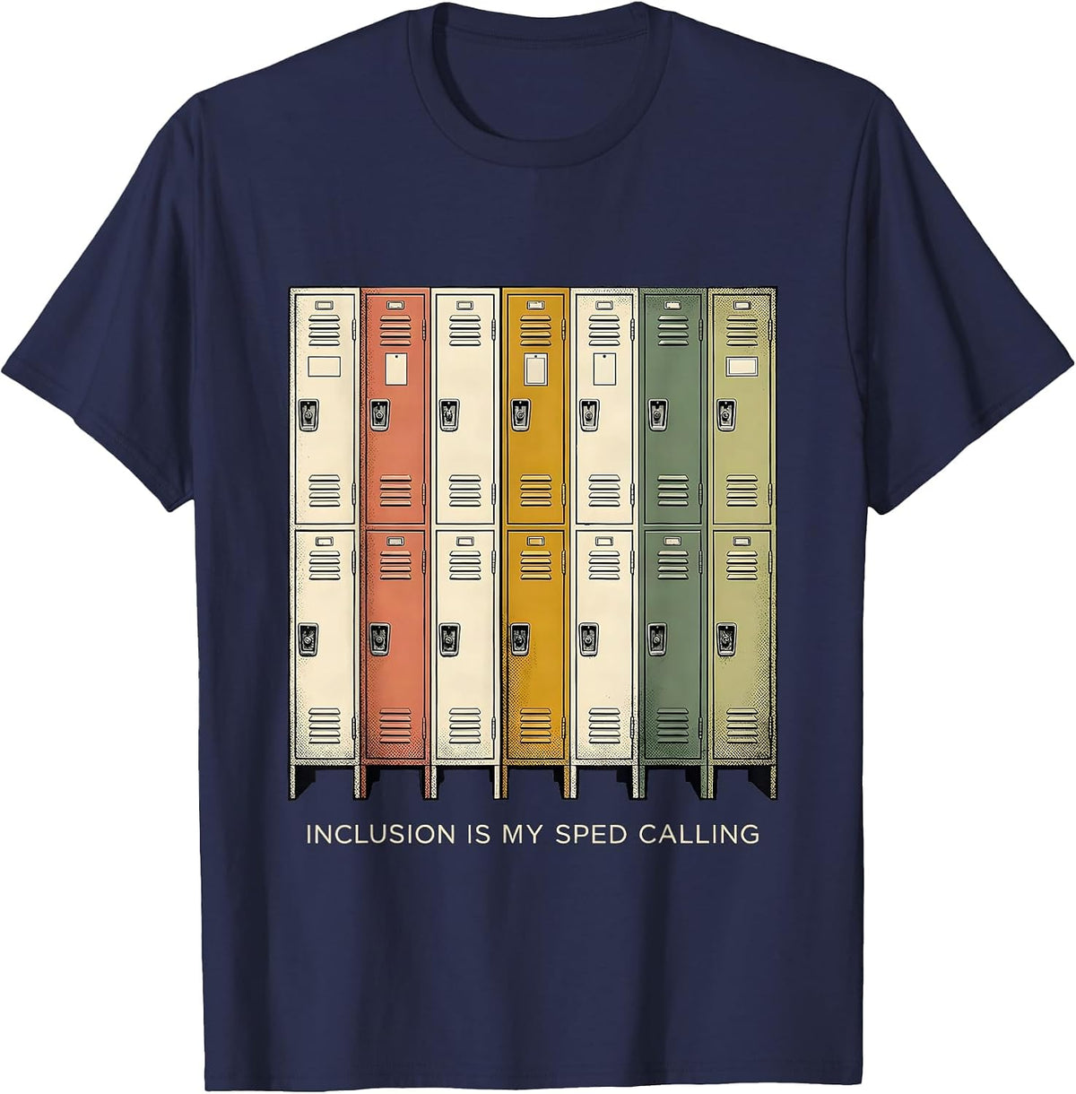 Men's Inclusion Is My SPED Calling Special Education Teacher T-Shirt - Navy Blue