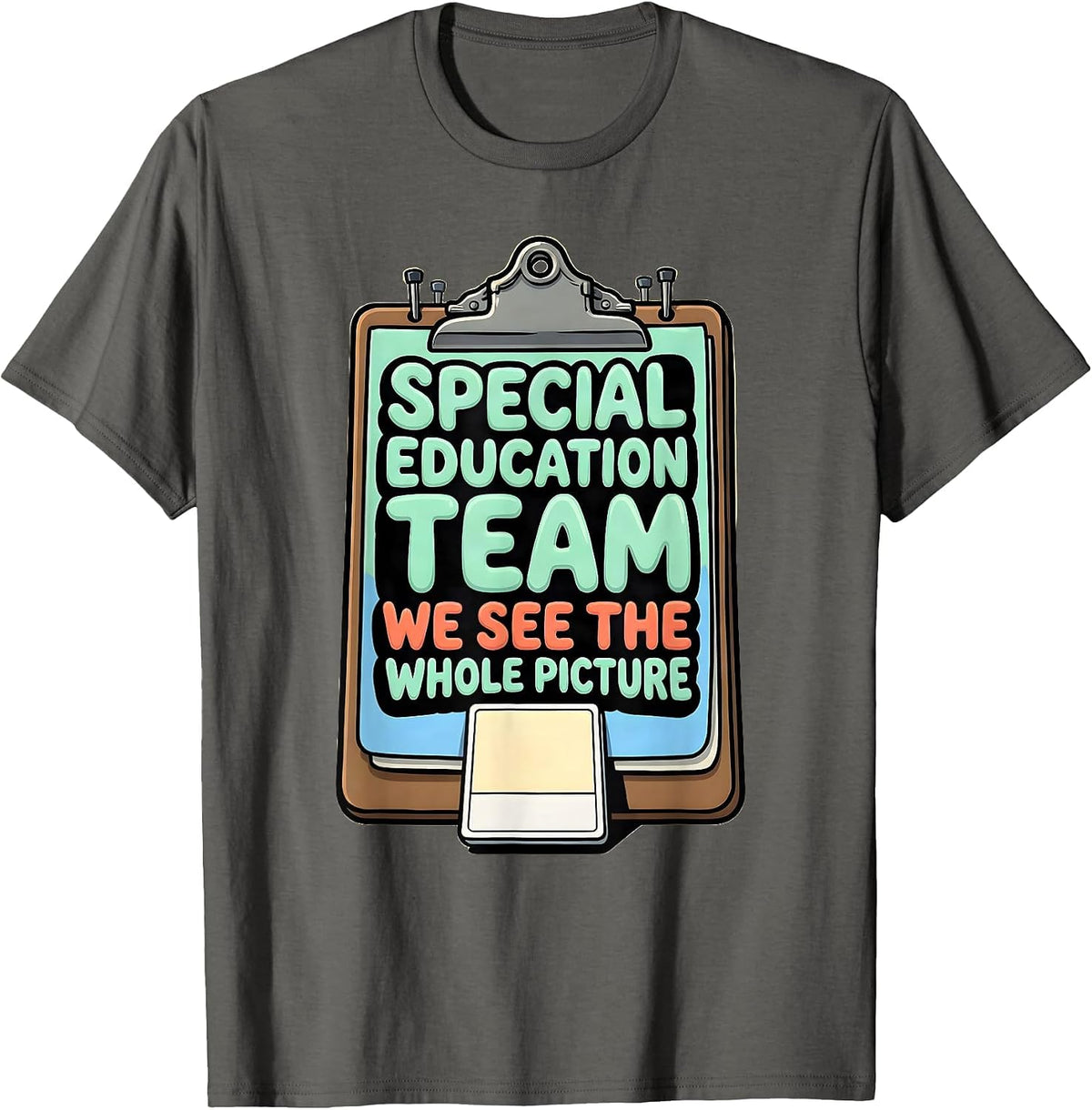 Men's Special Education Team, We See the Whole Picture Teacher T-Shirt - Asphalt Grey