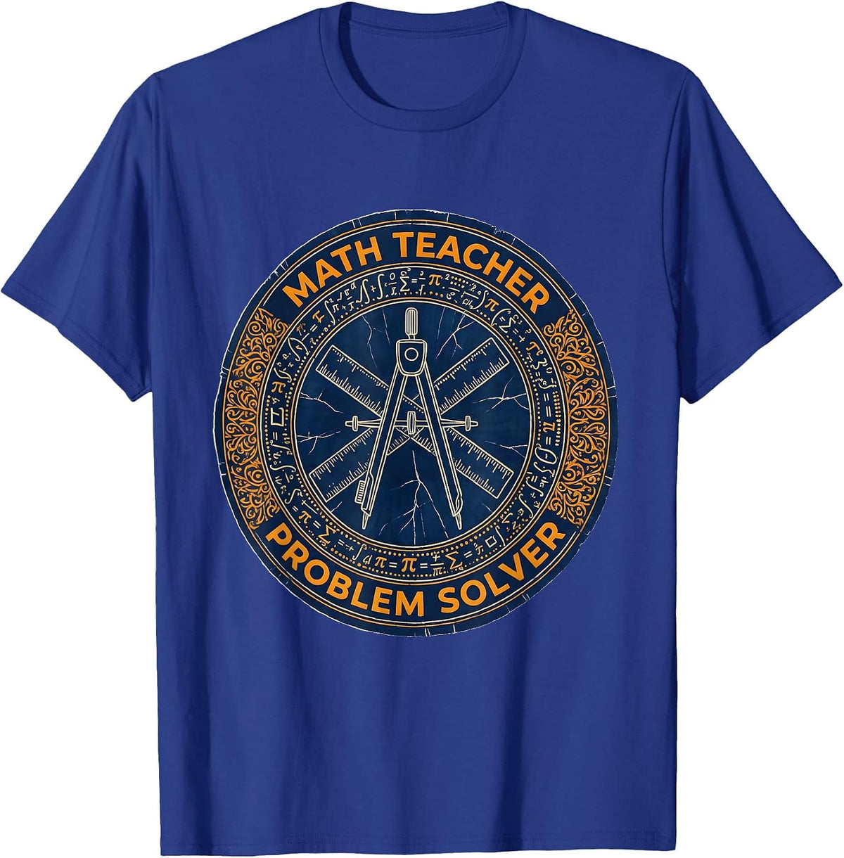 Math Teacher Problem Solver Graphic Design T-Shirt - Royal Blue