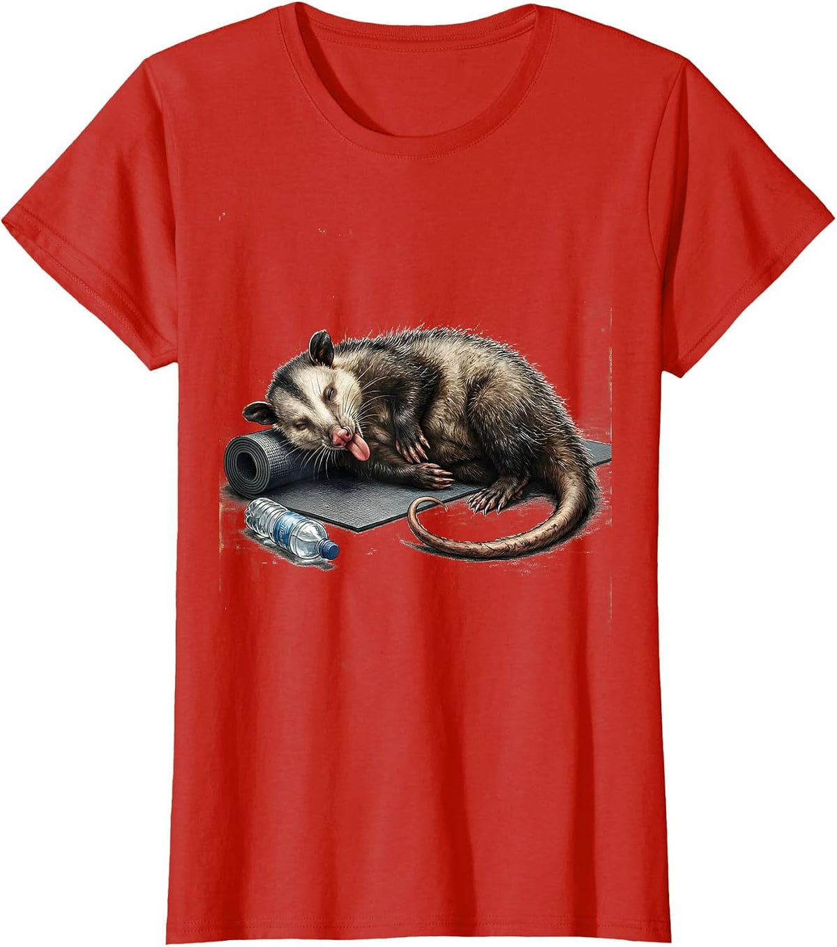 Opossum Deadpan Humor Absurd Meme Gift T-Shirt - Red