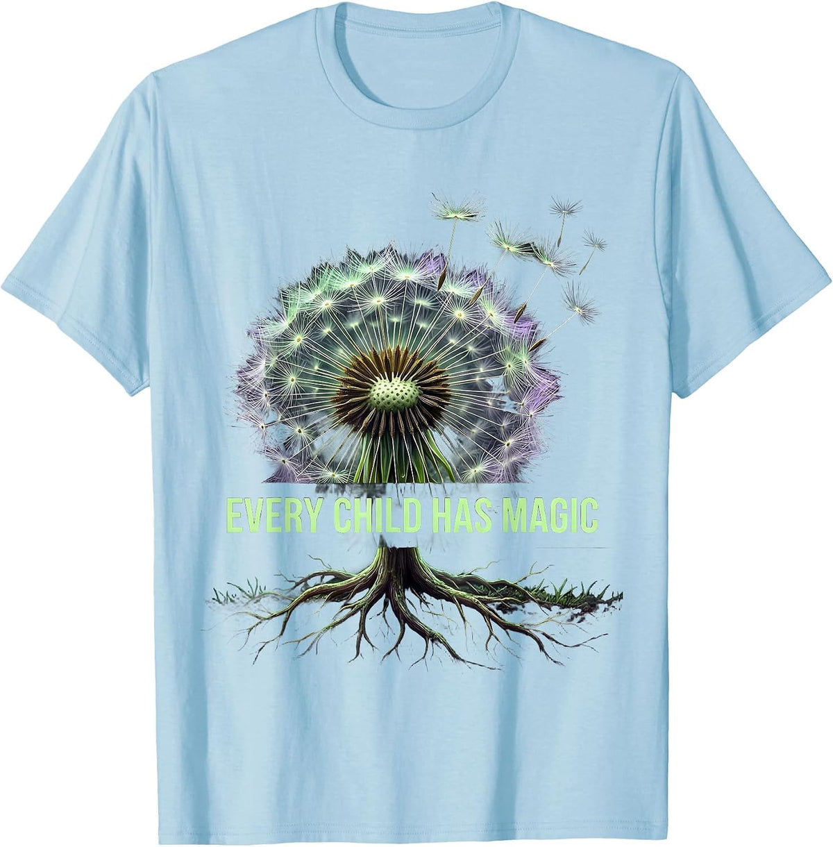 Men's Every Child Has Magic Special Education Design T-Shirt - Baby Blue