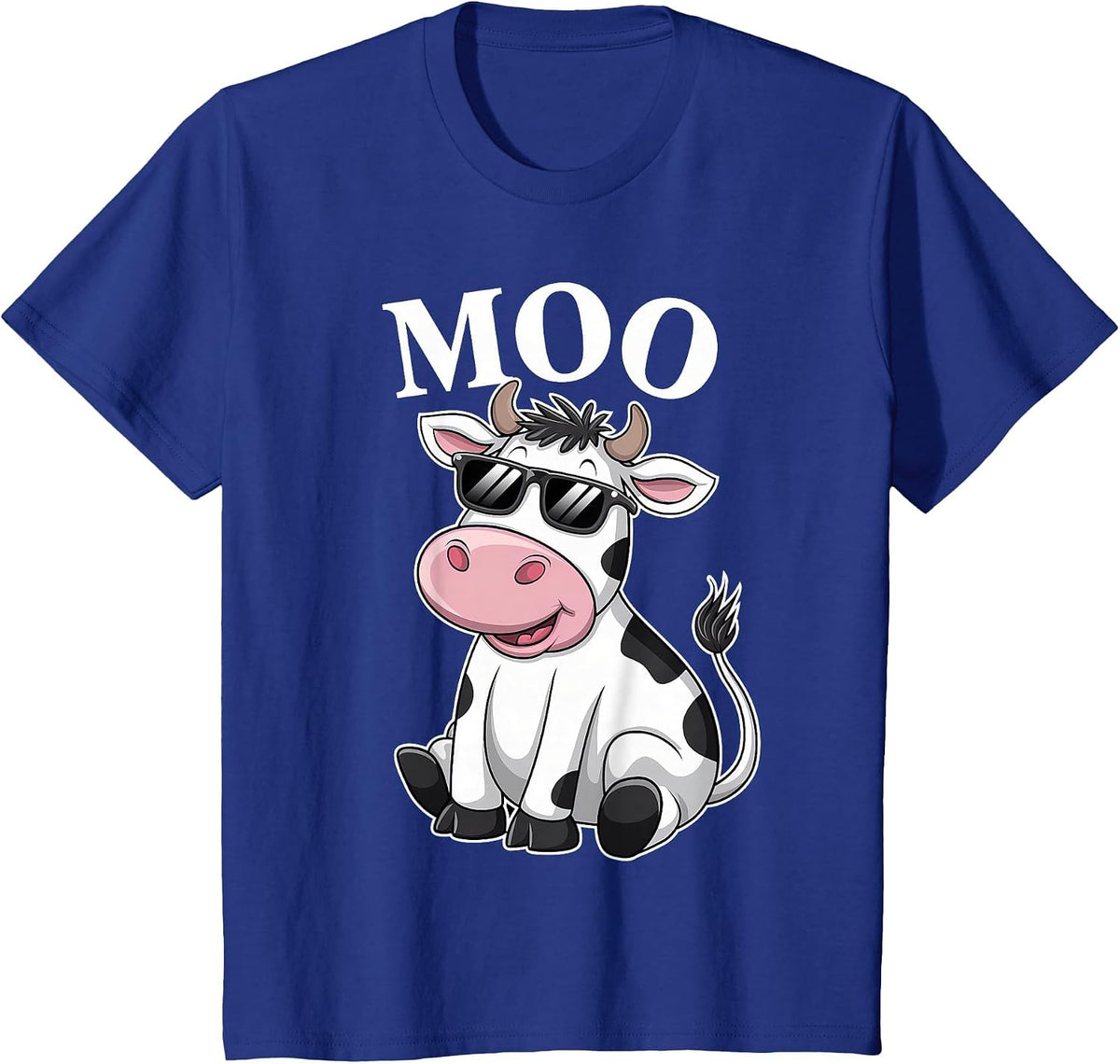 Moo Cow - Funny Farmer Cow for Men Women Kids Boys and Girls T-Shirt - Royal Blue