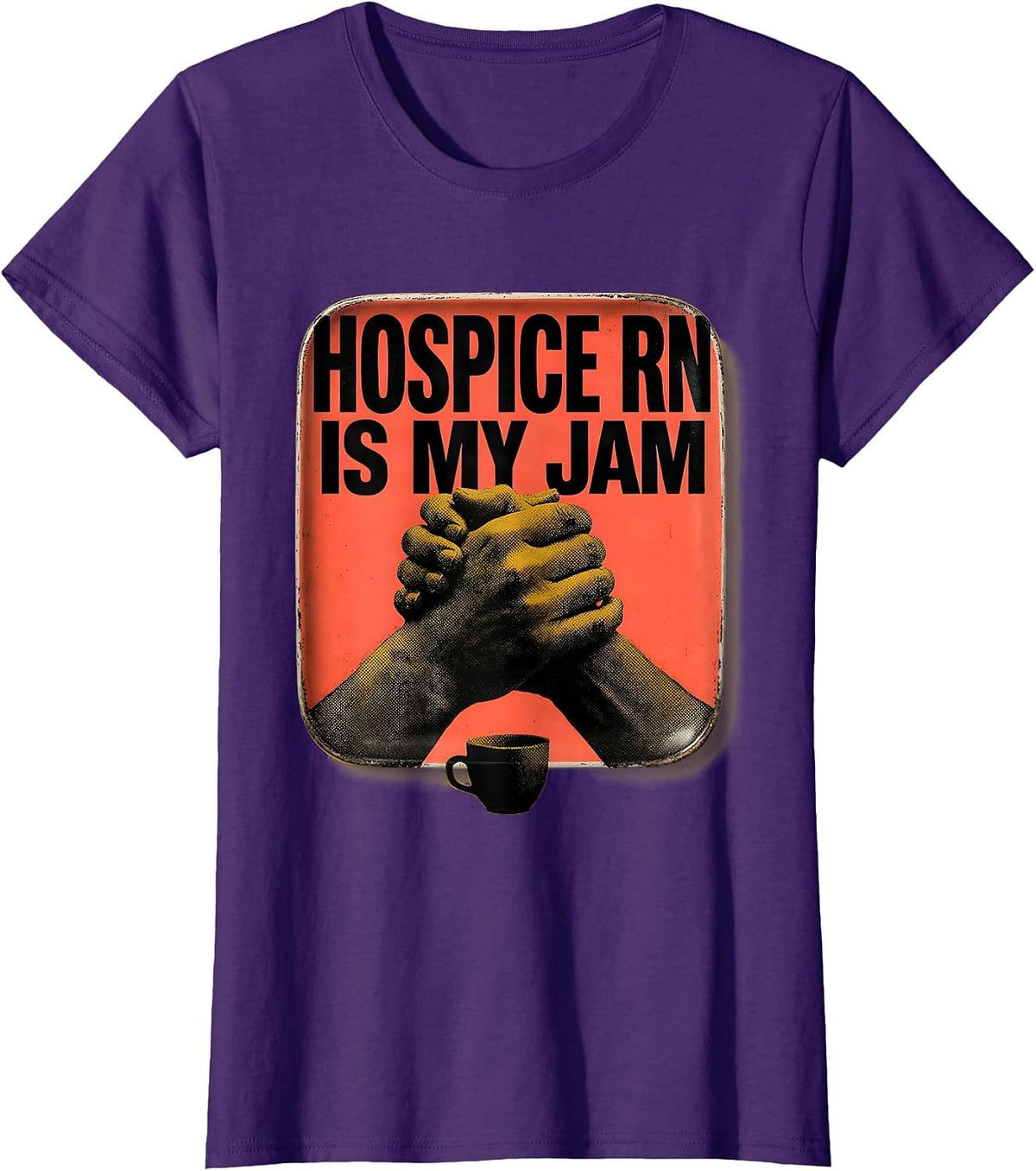Women's Hospice RN Is My Jam Funny Nurse Appreciation Gift T-Shirt - Purple