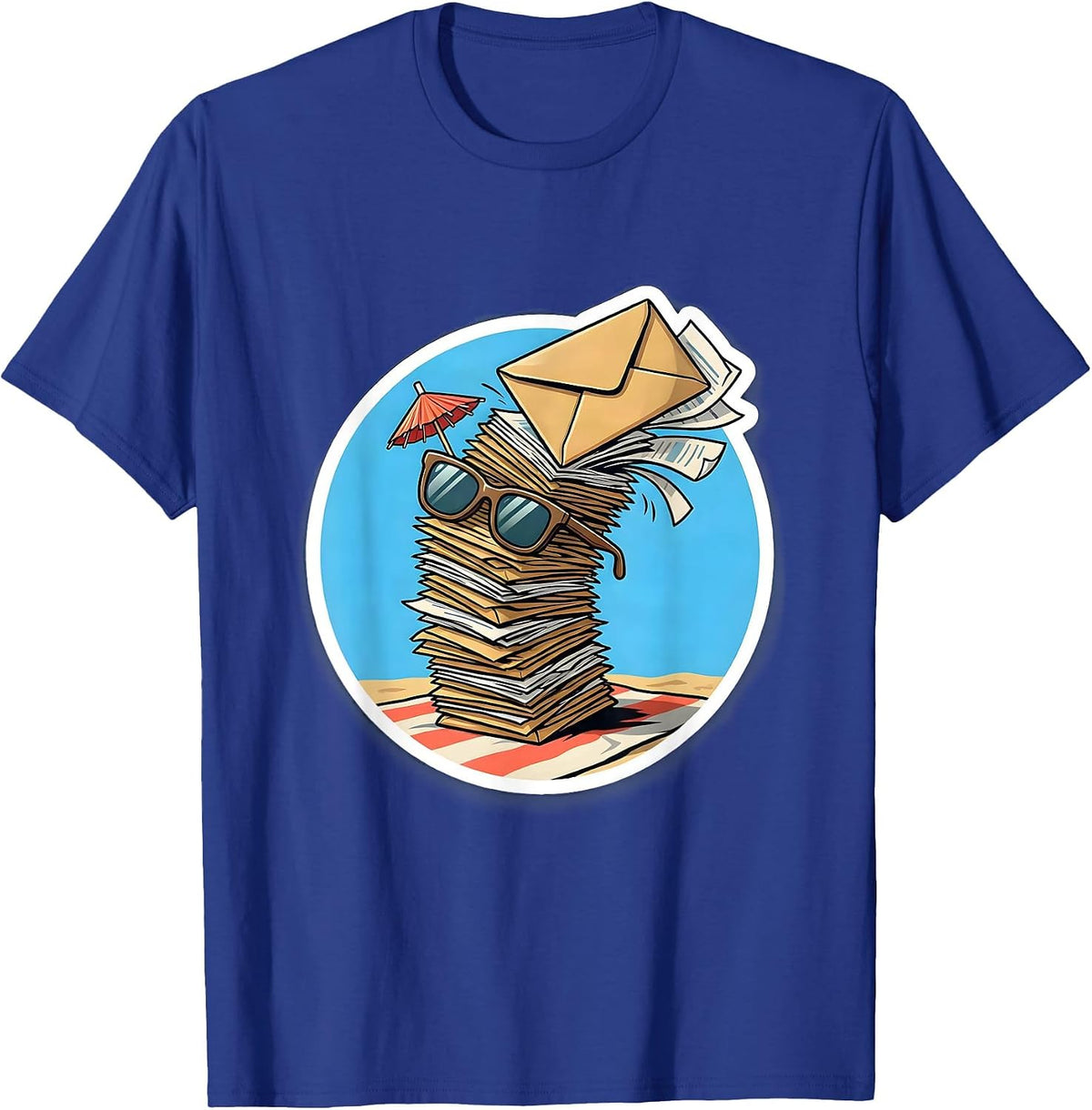 Labor Day Overflowing Inbox Beach Sarcasm T-Shirt - Royal Blue