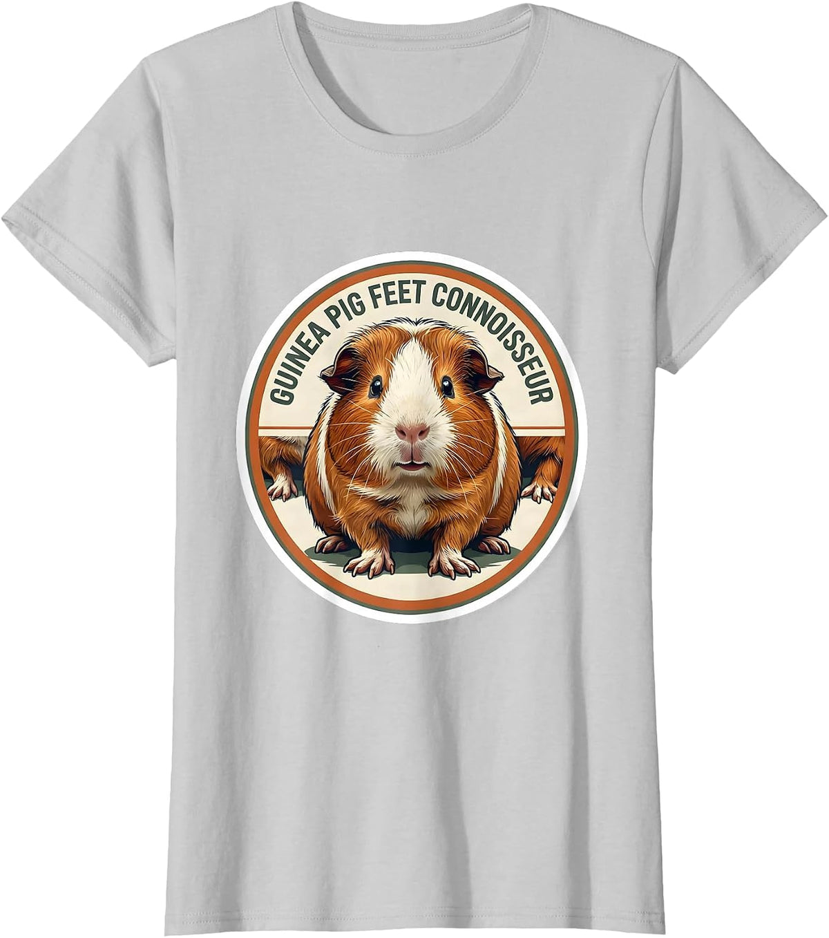 Guinea Pig Feet Connoisseur Funny Pet Lover Cavy Owner T-Shirt - Silver Grey