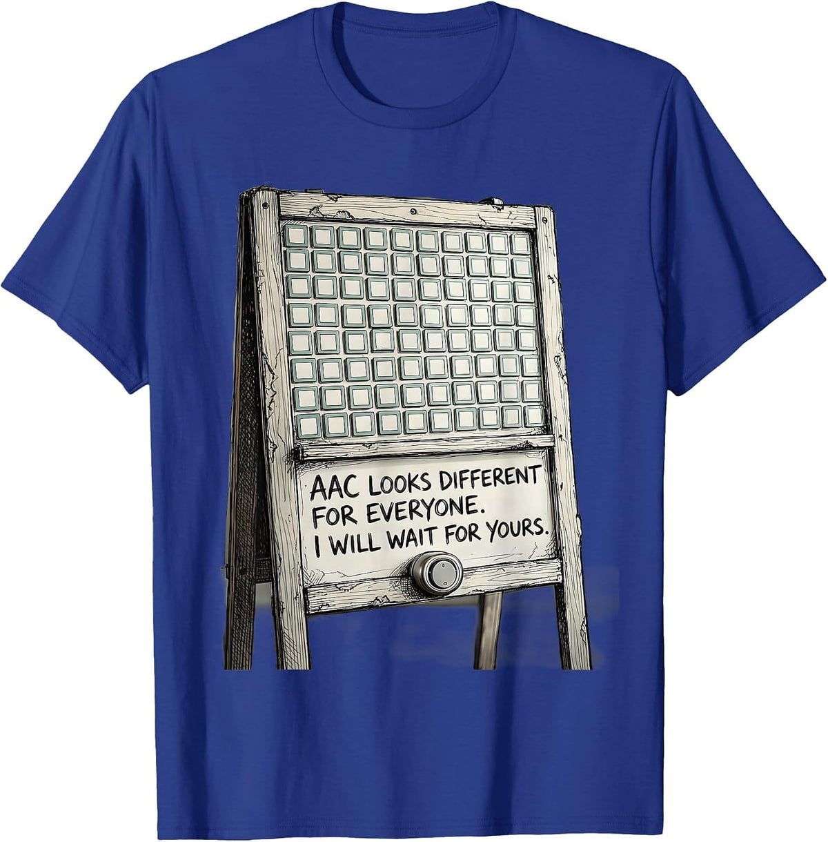 Men's AAC Looks Different for Everyone. I Will Wait for Yours. T-Shirt - Royal Blue