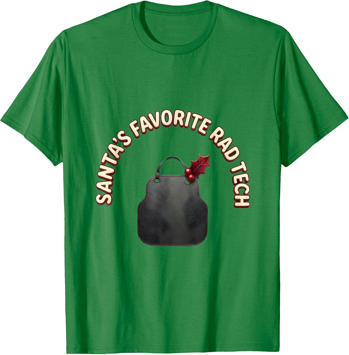 Men's Santa's Favorite Rad Tech Funny Radiology Tech Christmas T-Shirt - Kelly Green