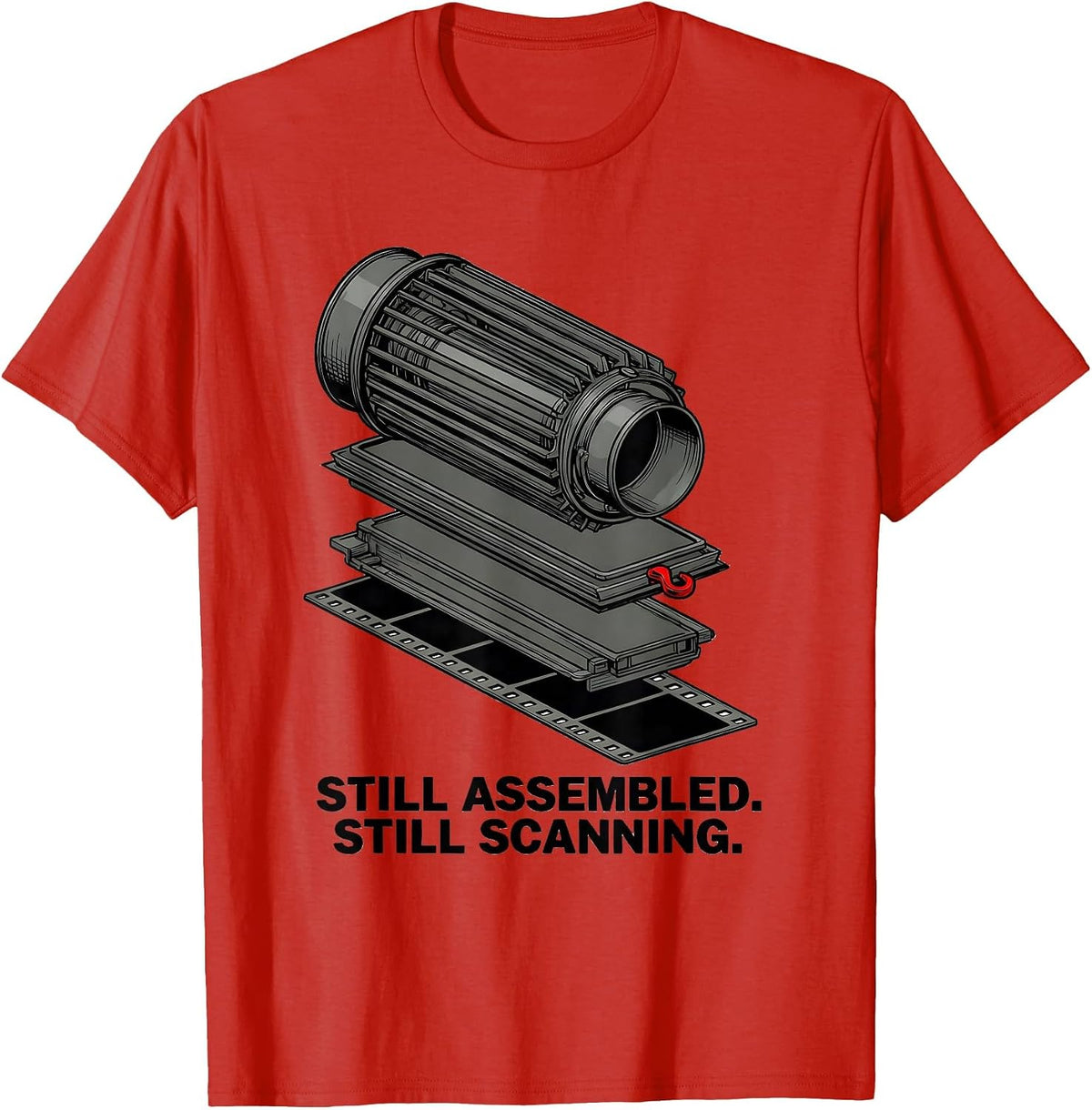 Men's Still Assembled Still Scanning Funny Radiology Tech Rad Tech T-Shirt - Red
