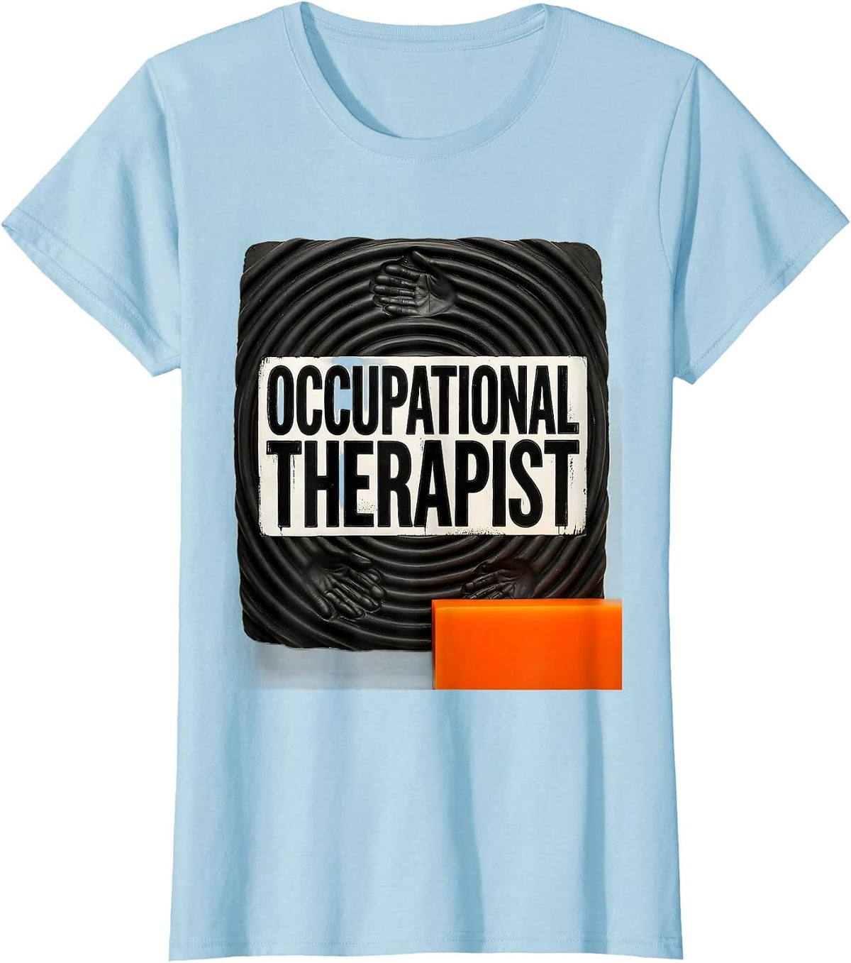 Occupational Therapist Wood Type Letterpress Therapy T-Shirt - Baby Blue
