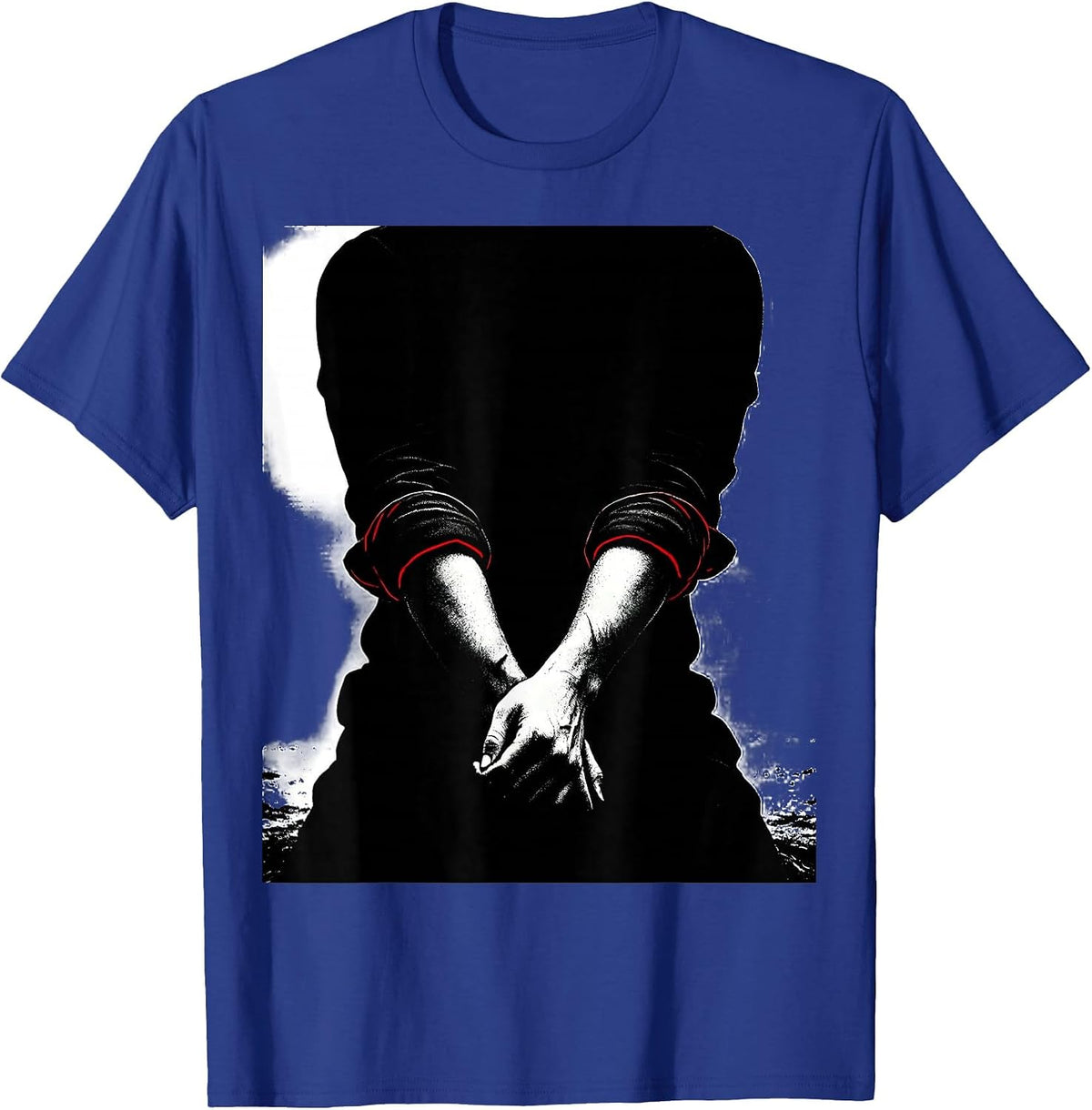 Crossed Forearms Silhouette Labor Day Patriotic Union Pride T-Shirt - Royal Blue