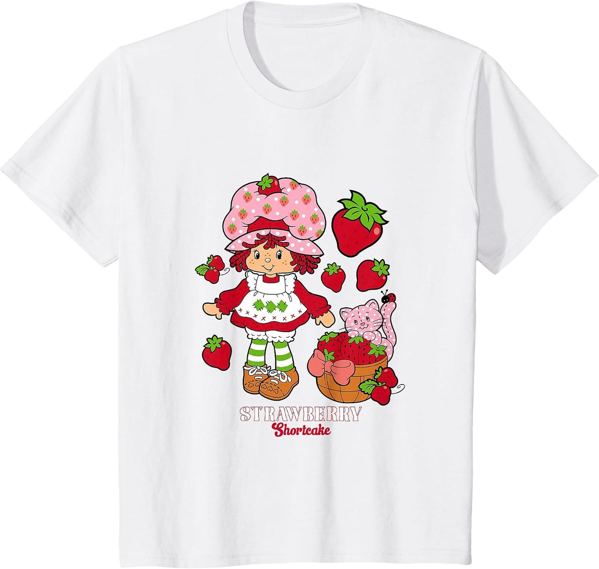 Strawberry Shortcake & Kitty Custard Vintage T-Shirt - White