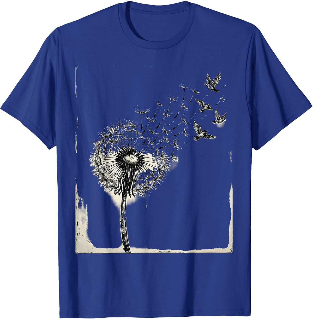 Men's Dandelion Birds Suicide Prevention Awareness T-Shirt - Royal Blue