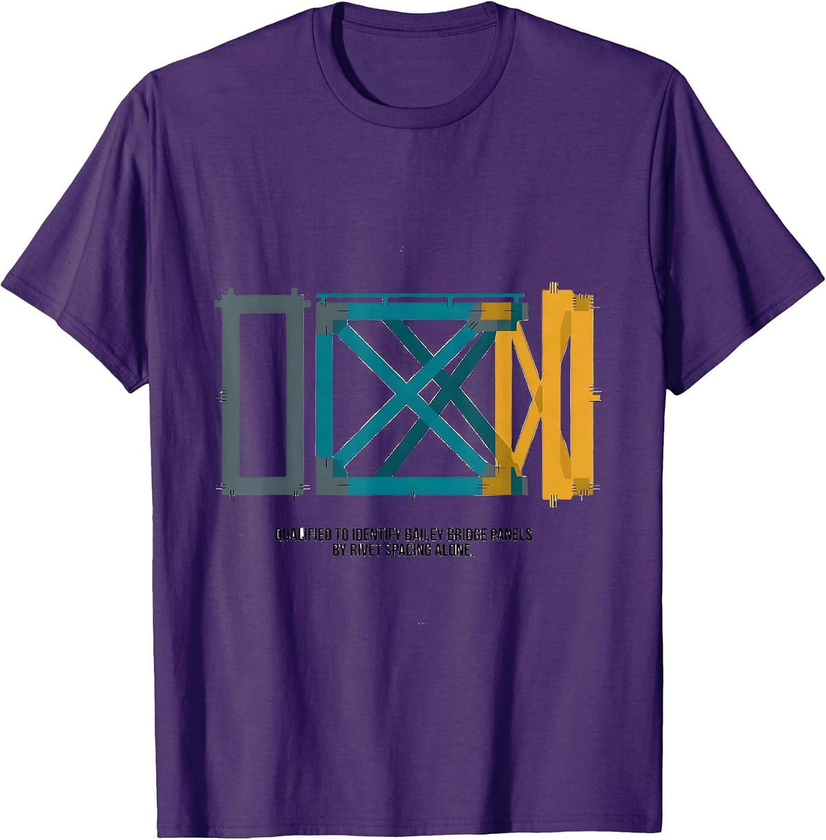 Qualified To Identify Bailey Bridge Panels By WWII History T-Shirt - Purple