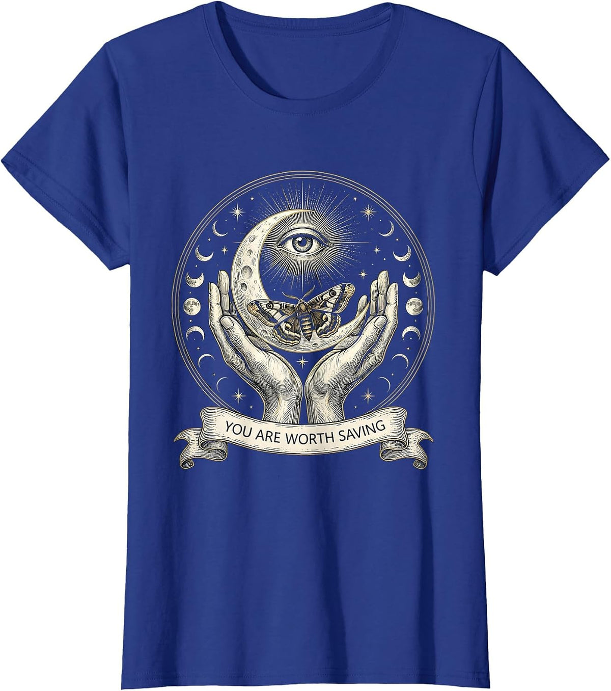 Women's You Are Worth Saving Suicide Prevention Awareness T-Shirt - Royal Blue