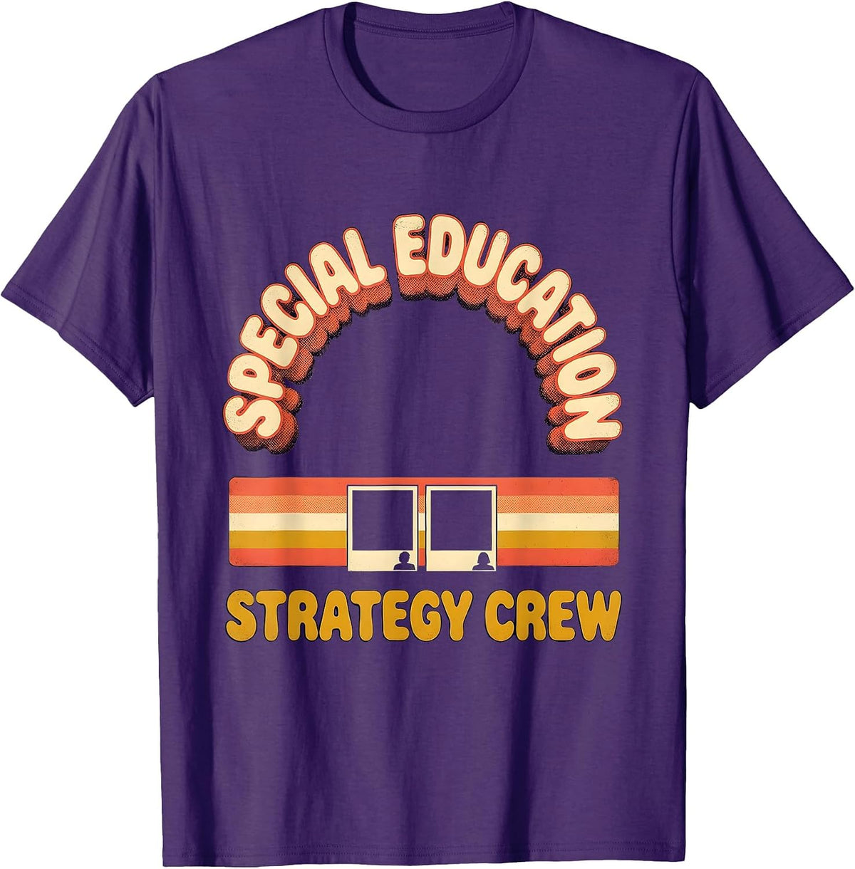 Men's Special Education Strategy Crew Retro SPED Teacher T-Shirt - Purple