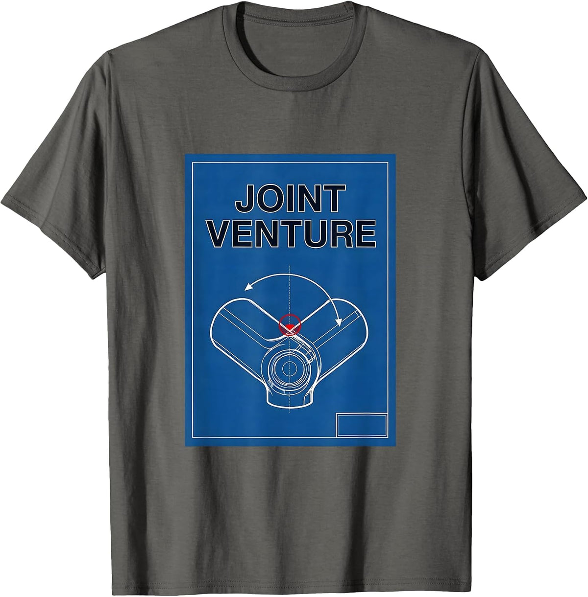 Men's Joint Venture Technical Blueprint Physical Therapist OT T-Shirt - Asphalt Grey