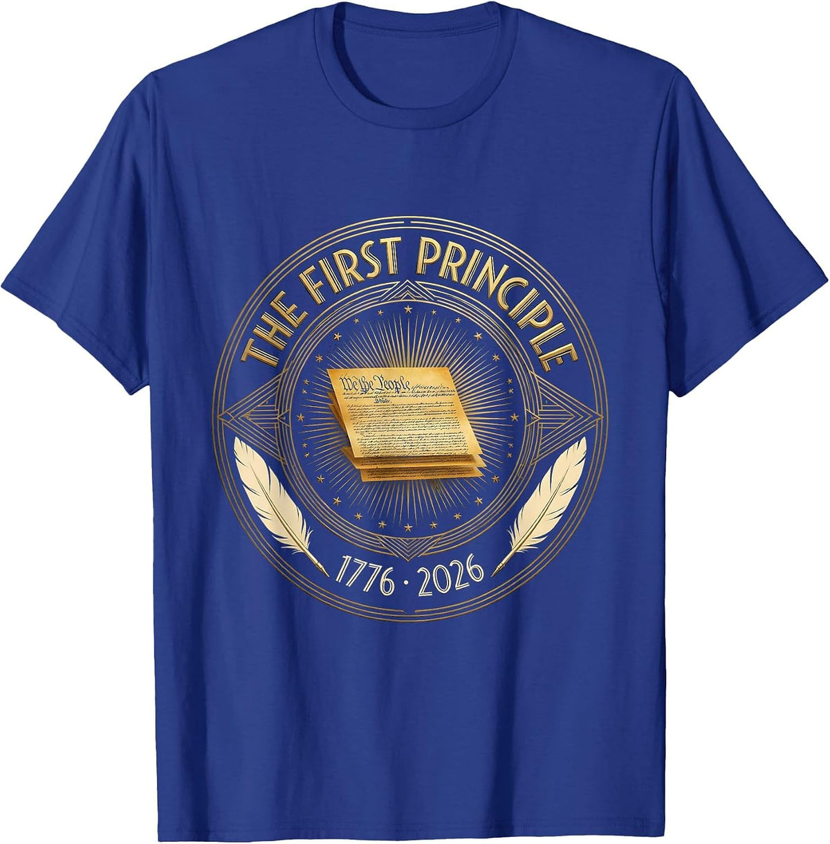 The First Principle Vintage Patriotic Memorial Day T-Shirt - Royal Blue