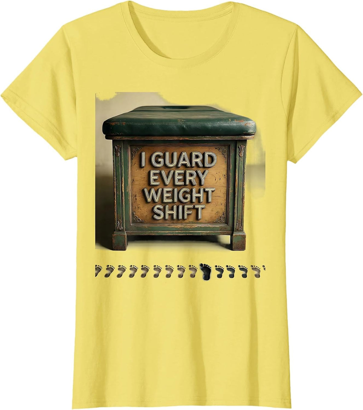 I Guard Every Weight Shift Vintage Physical Therapist PT OT T-Shirt - Lemon Yellow