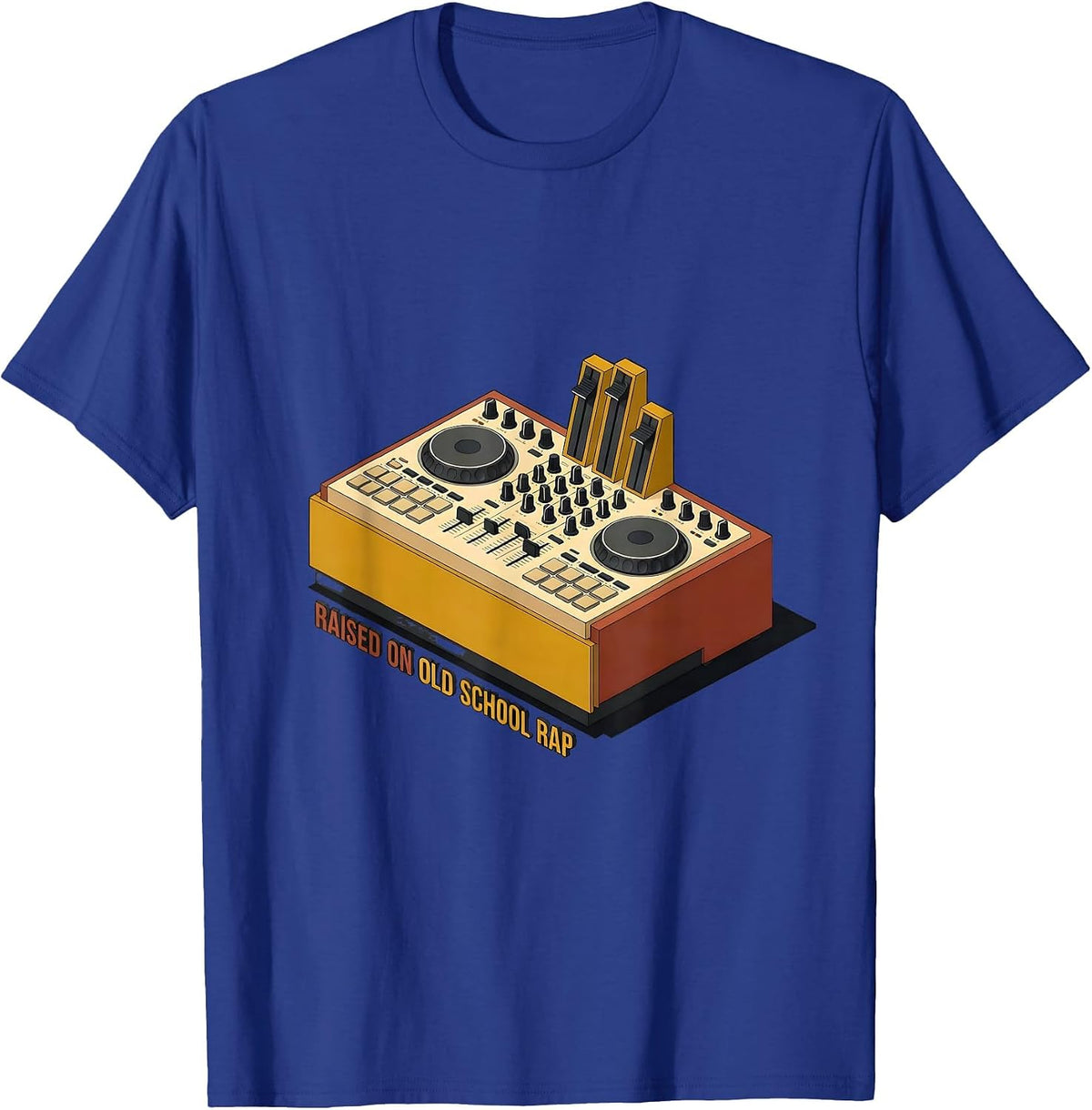 Men's Raised On Old School Rap Retro Hip Hop 80s 90s Gifts T-Shirt - Royal Blue