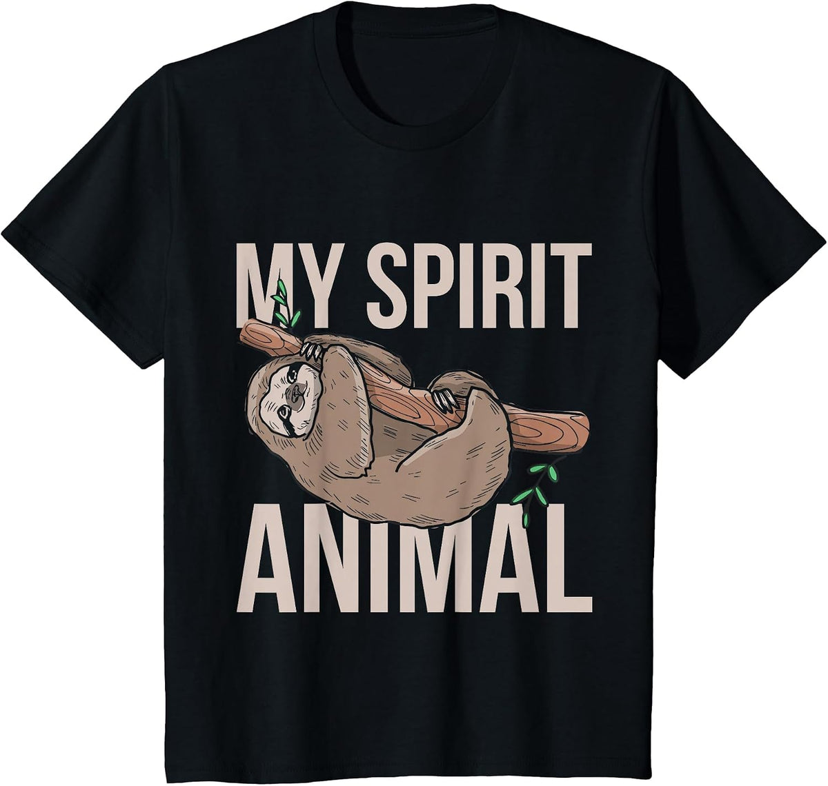 My Spiritual Animal Sloth T-Shirt - Black