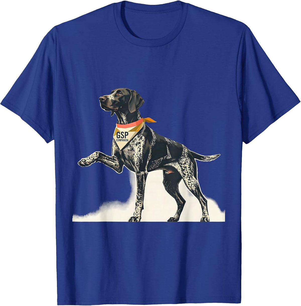 GSP Companion Midcentury Modern German Shorthaired Pointer T-Shirt - Royal Blue