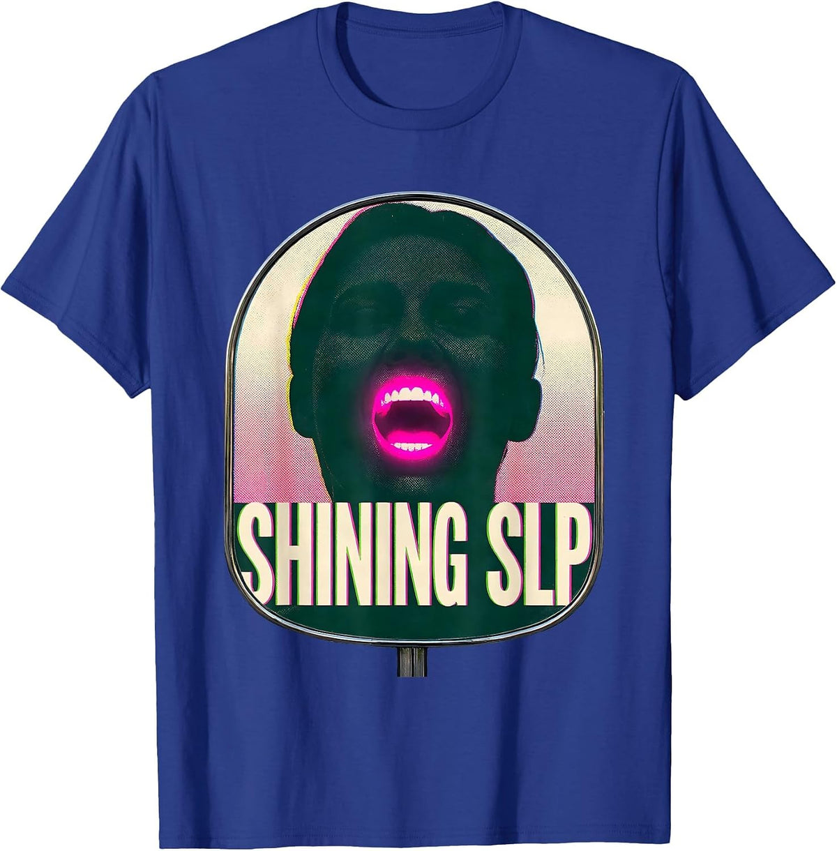 Men's Shining SLP Retro Speech Language Pathologist Therapist T-Shirt - Royal Blue