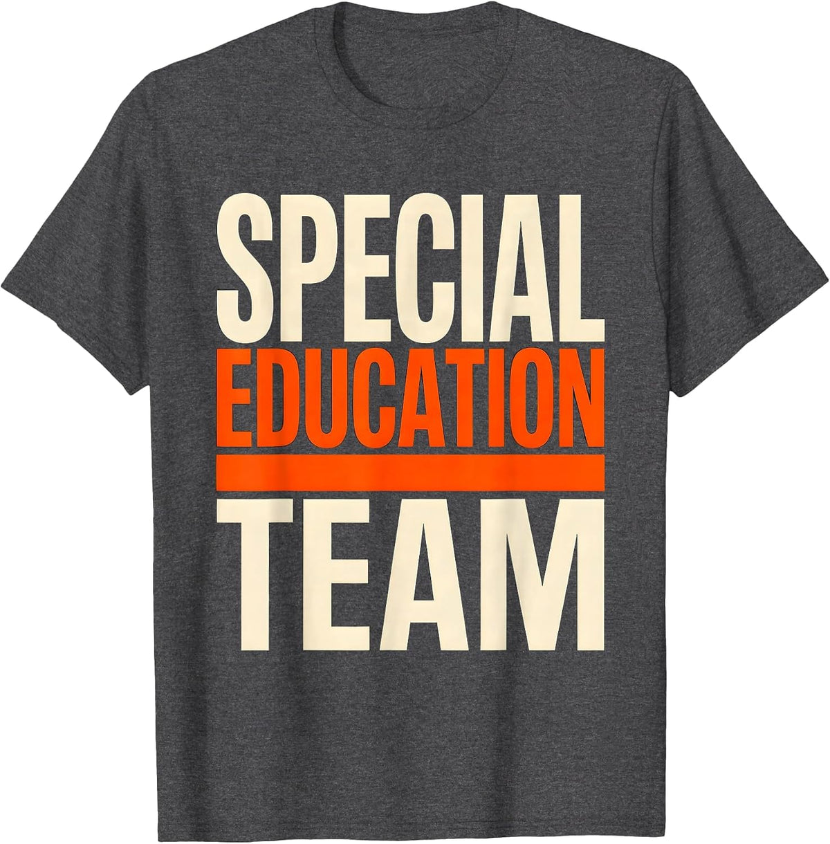 Men's Special Education Team Retro SPED Teacher Squad Pride T-Shirt - Dark Heather Grey
