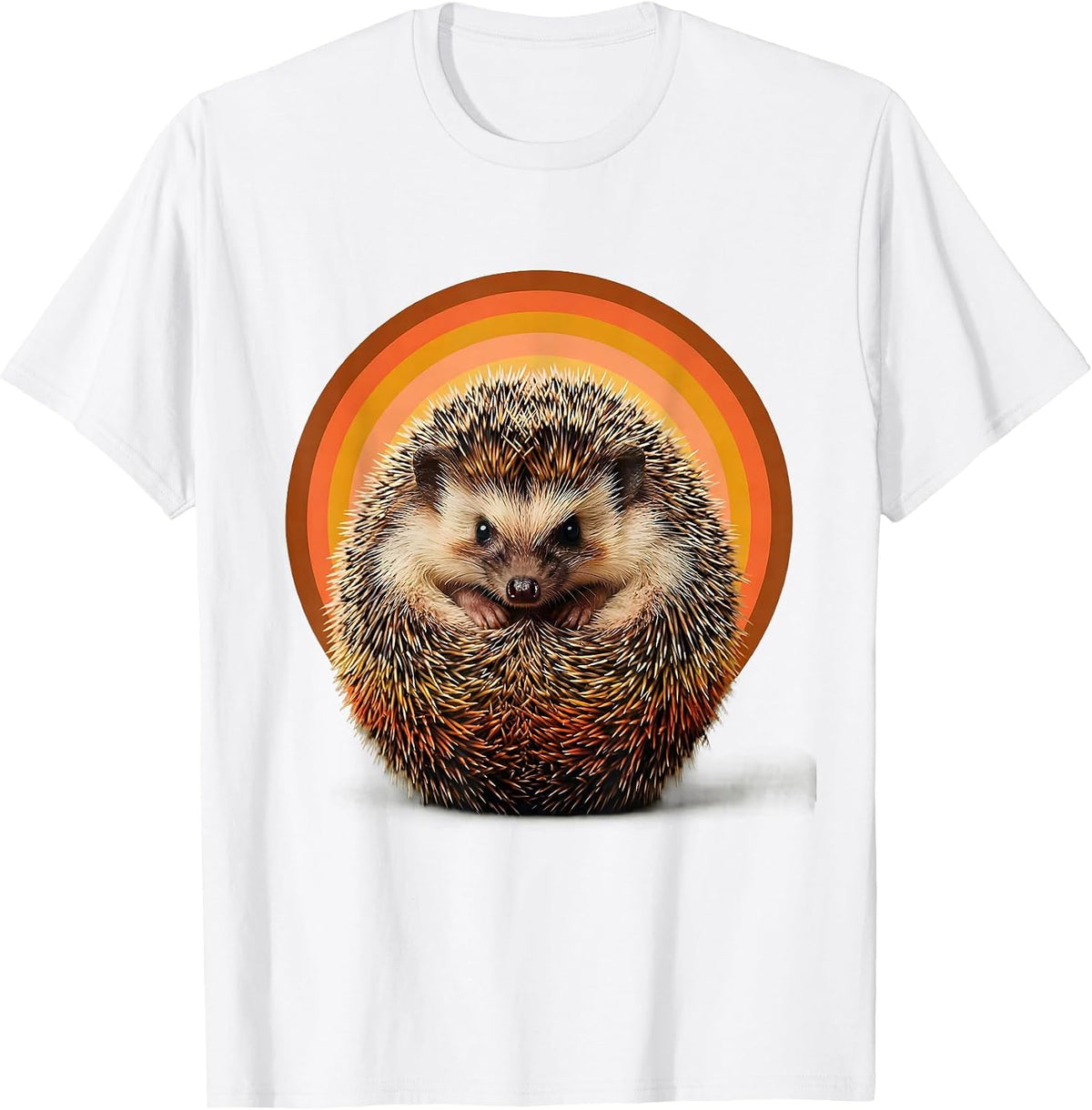 Men's Curled Hedgehog Nope Not Today Graphic T-Shirt - White