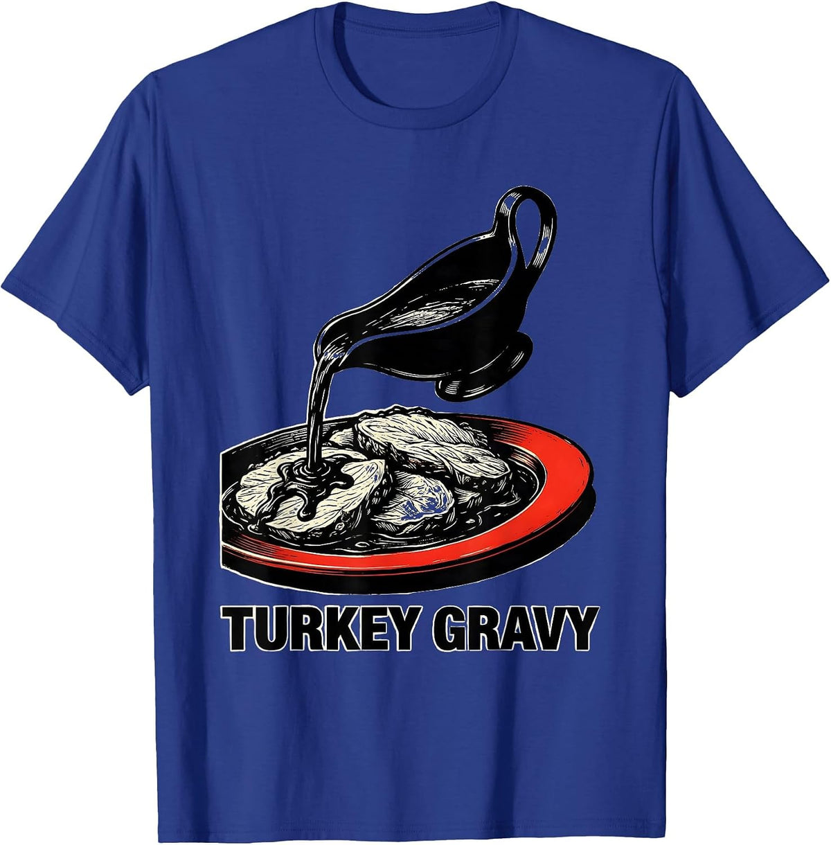 Men's Turkey Gravy Bootleg 90's Rap Rock Vintage Funny T-Shirt - Royal Blue