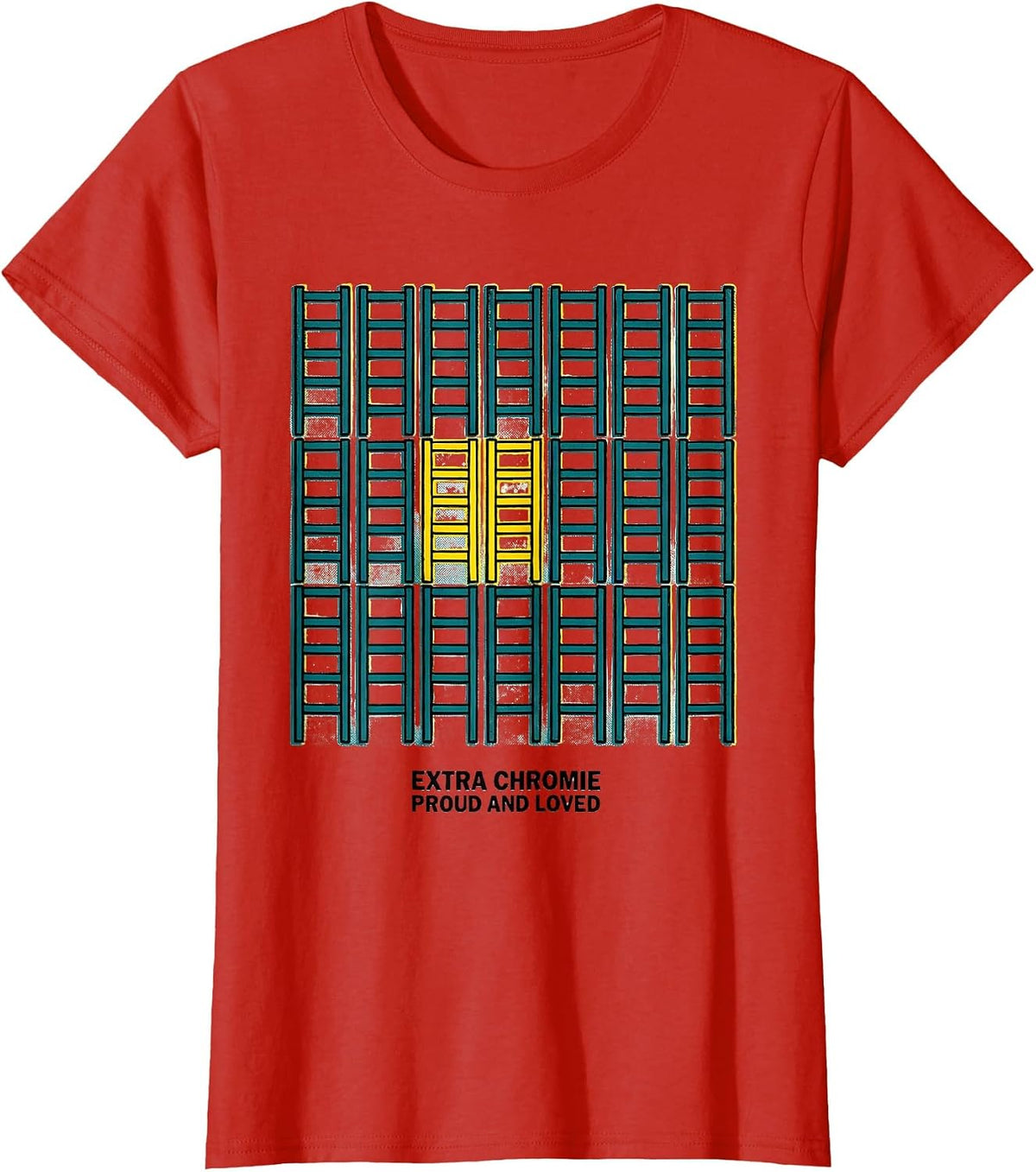 Women's Extra Chromie, Proud And Loved Family Down Syndrome T-Shirt - Red