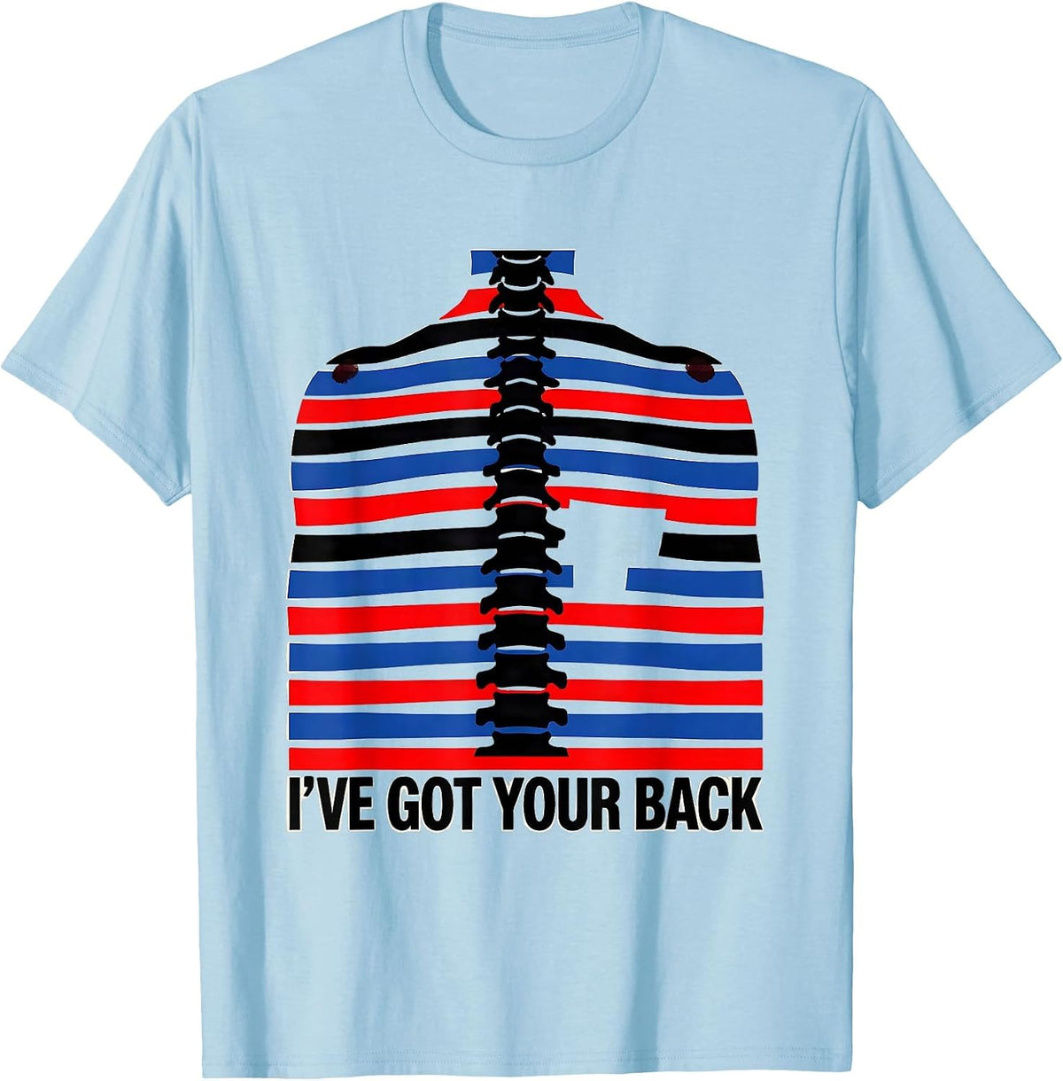 I've Got Your Back Geometric Chiropractor Physical Therapist T-Shirt - Baby Blue