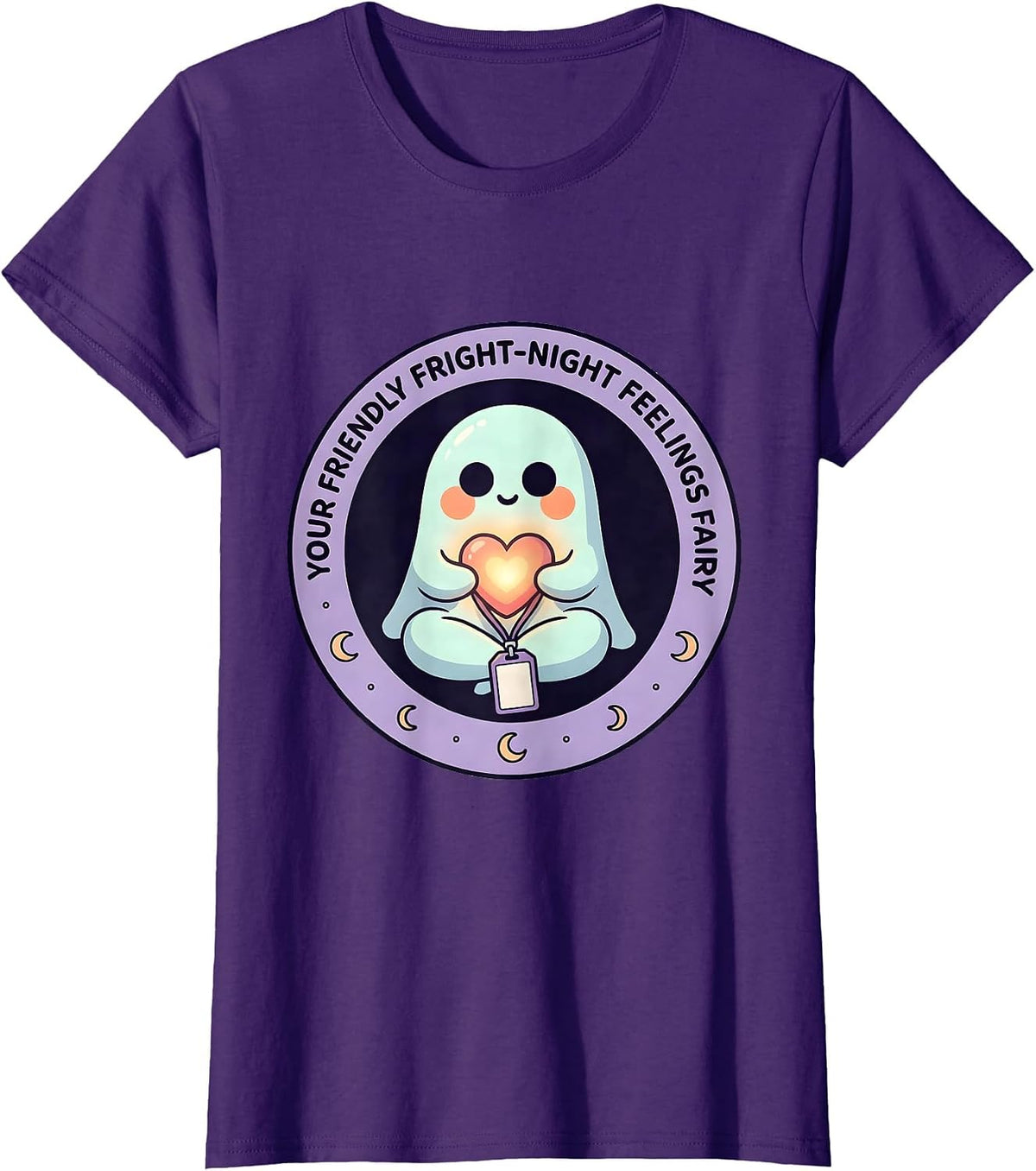 Women's Your Friendly Fright-Night Feelings Fairy Halloween T-Shirt - Purple