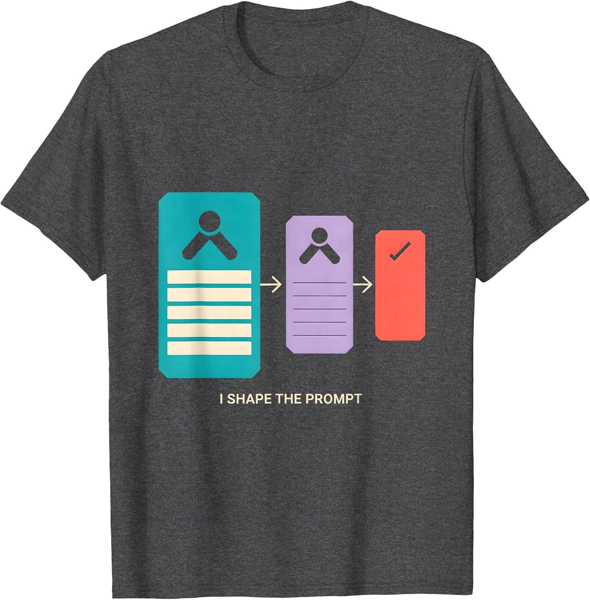 Men's I Shape The Prompt Funny Special Education Teacher SPED Aide T-Shirt - Dark Heather Grey