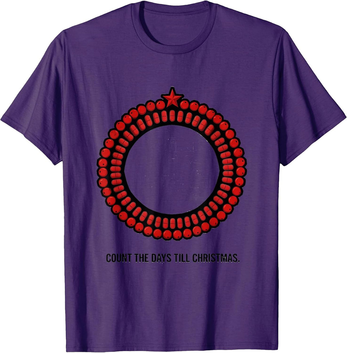 Men's Count The Days Till Christmas Funny Medical Tech Christmas T-Shirt - Purple