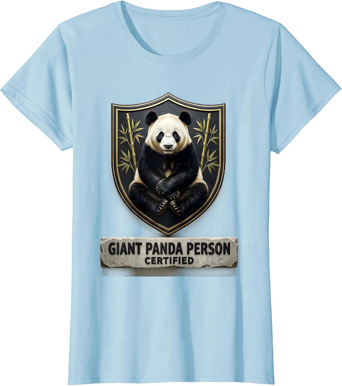 Giant Panda Person, Certified Cute Panda Lover Gift T-Shirt - Baby Blue