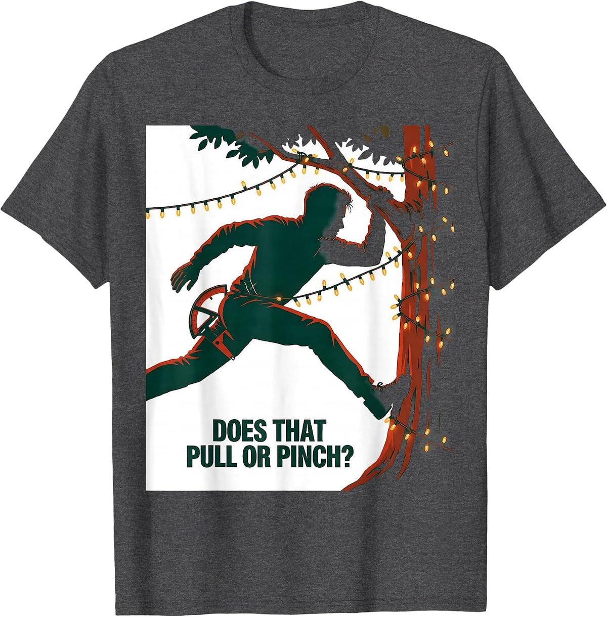 Does That Pull Or Pinch Funny Physical Therapist Christmas T-Shirt - Dark Heather Grey