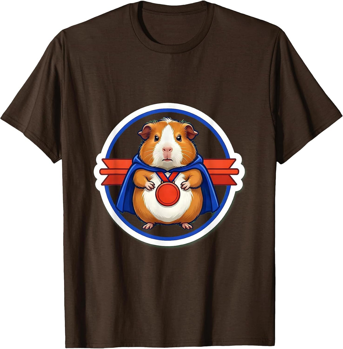 Deadpan Guinea Pig Tummy Ache Survivor Absurdist Humor T-Shirt - Brown