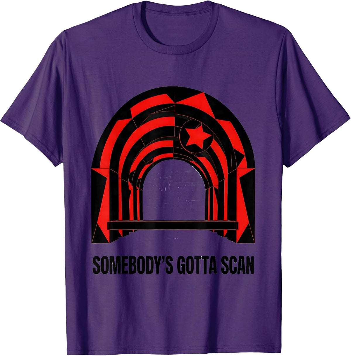 Somebody's Gotta Scan Geometric Radiology Tech Humor Gift T-Shirt - Purple
