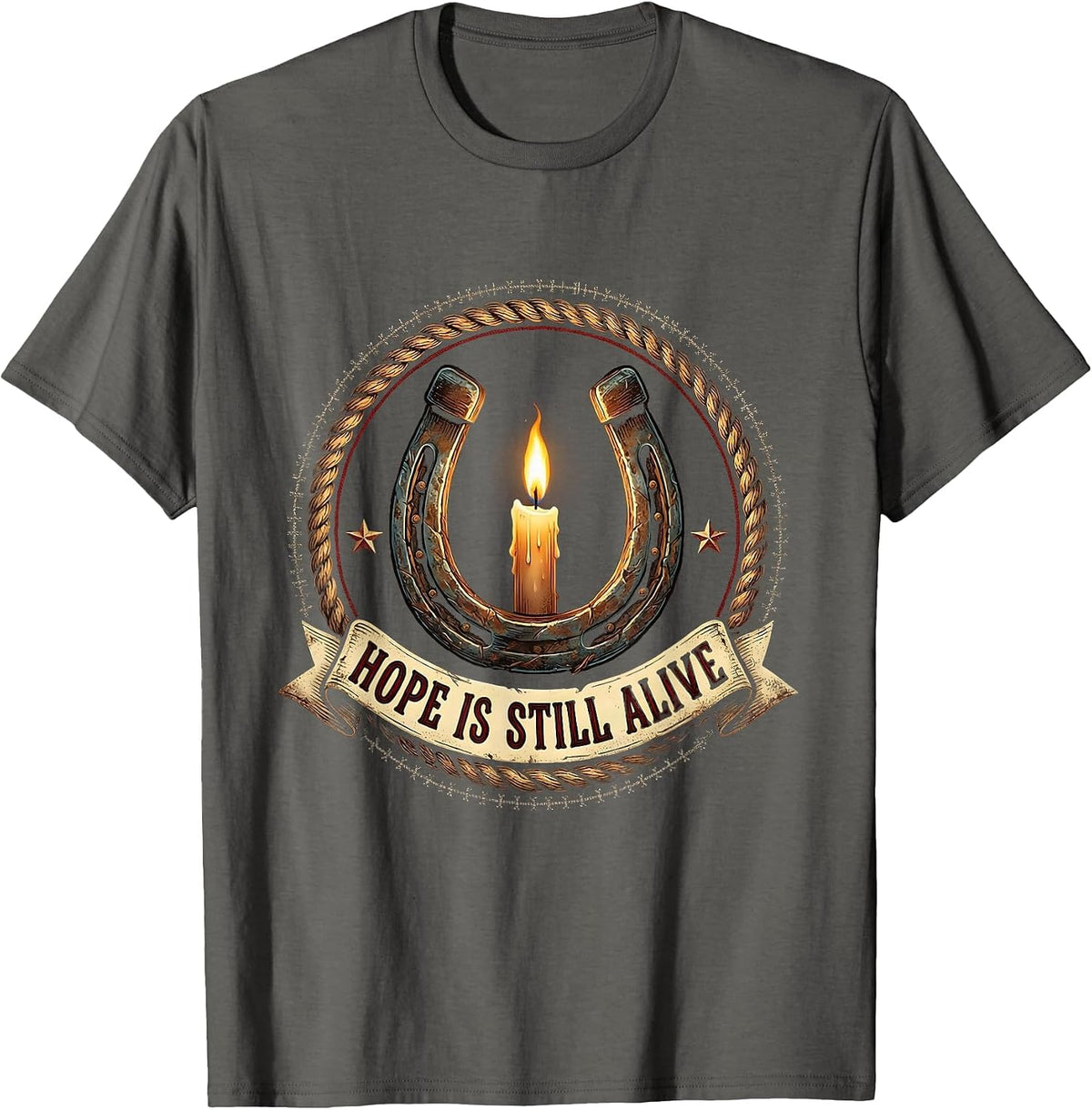 Men's Hope Is Still Alive Suicide Awareness Design T-Shirt - Asphalt Grey