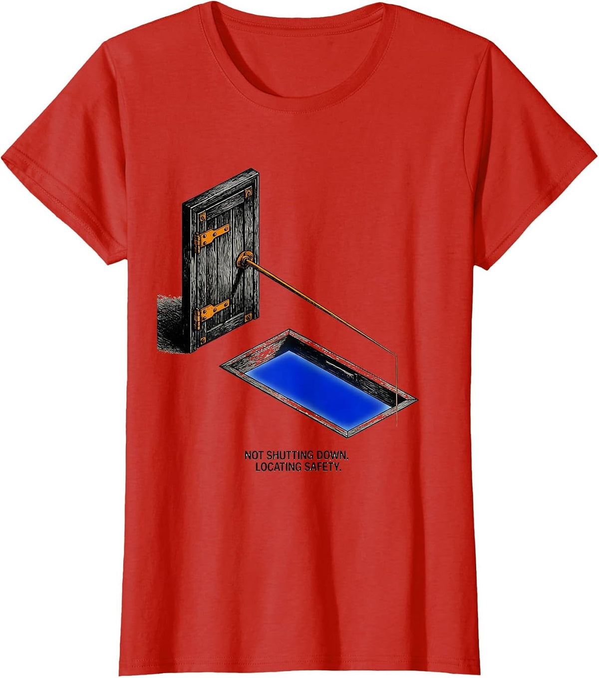 Women's Not Shutting Down Locating Safety Special Education Teacher T-Shirt - Red