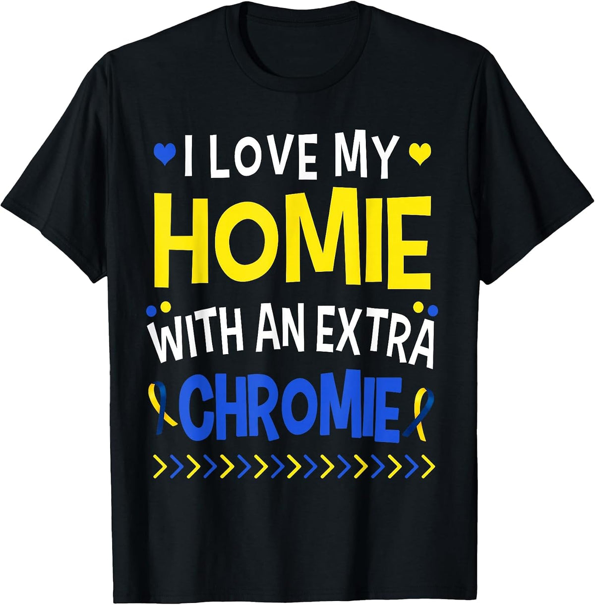 I Love My Homie with an Extra chromie dad mom Kids T-Shirt - Black