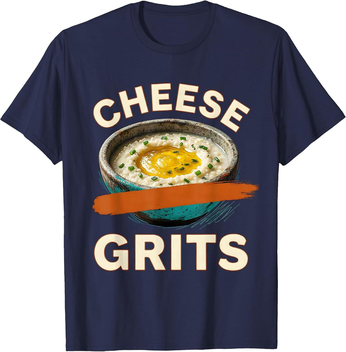 Cheese Grits Bootleg 90's Rap Rock Vintage Funny T-Shirt - Navy Blue