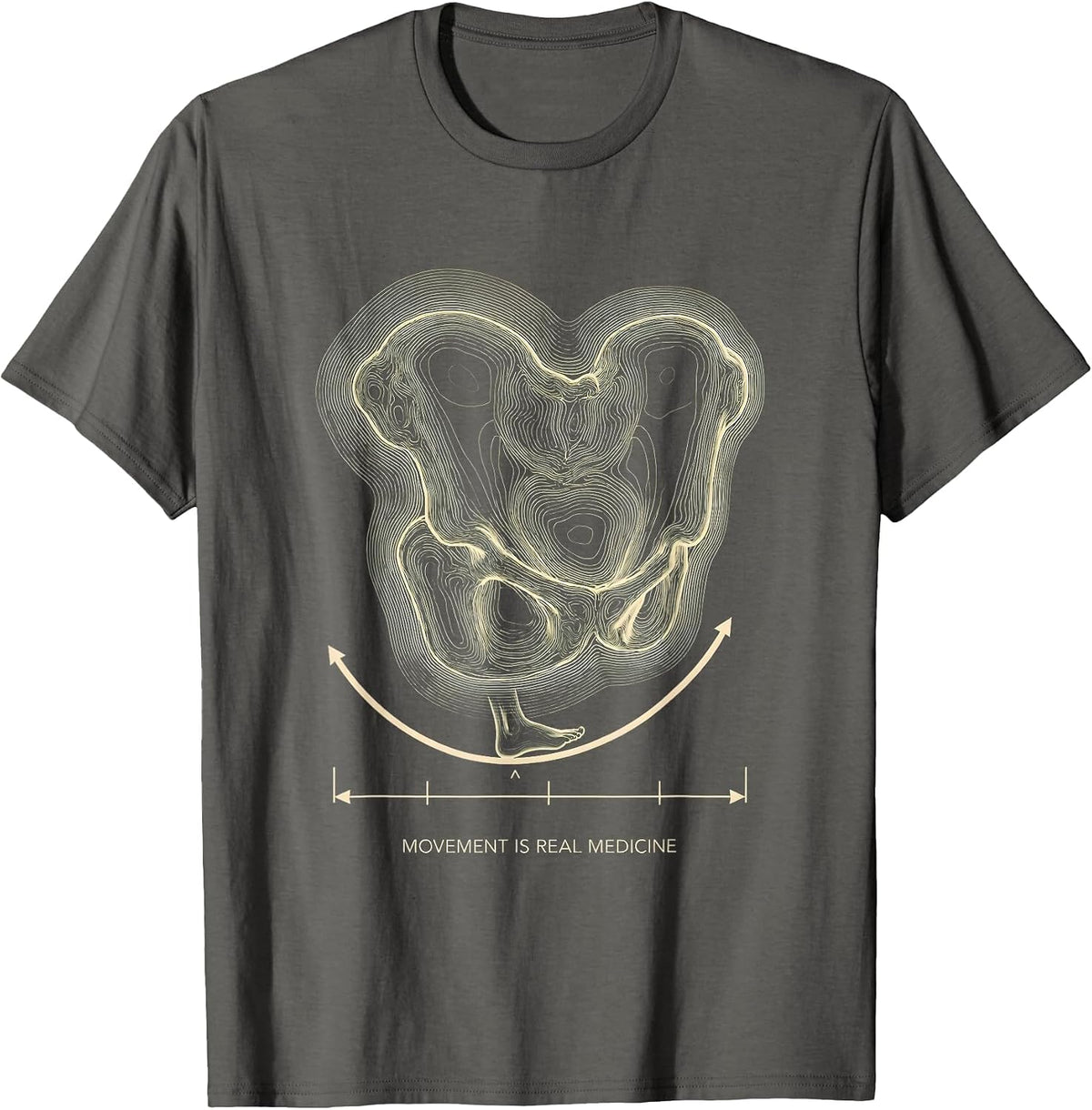 Men's Movement Is Real Medicine Physical Therapy PT Therapist T-Shirt - Asphalt Grey