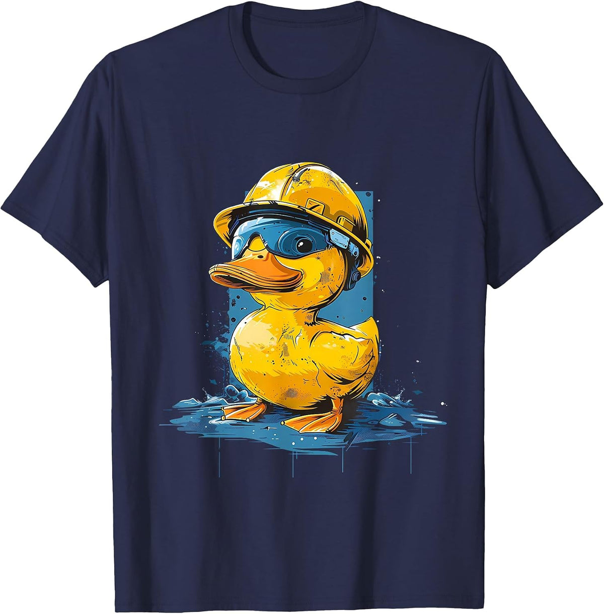 Rubber Duck Construction Worker Rubber Duck Hard Hat T-Shirt - Navy Blue