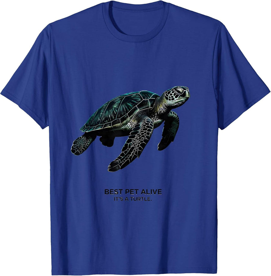 Best Pet Alive It's A Turtle Funny Turtle Lover Gift T-Shirt - Royal Blue